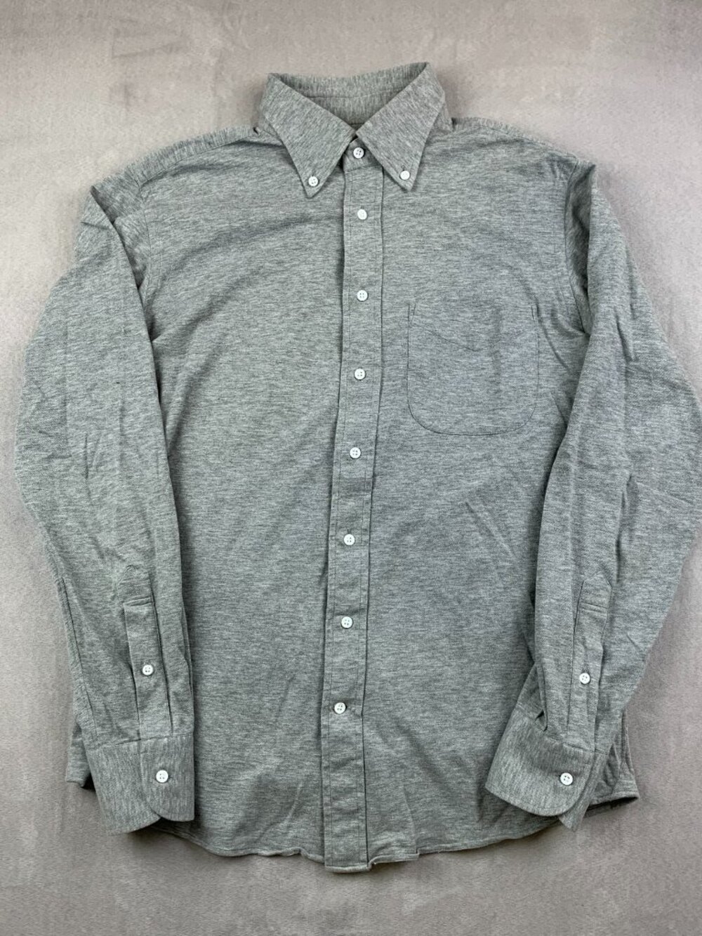 Spier & Mackay Mens Shirt 15.5 Medium Slim Gray Button Up Long Sleeve Woven Knit